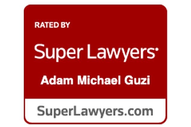 Super Lawyers Adam Guzi red logo